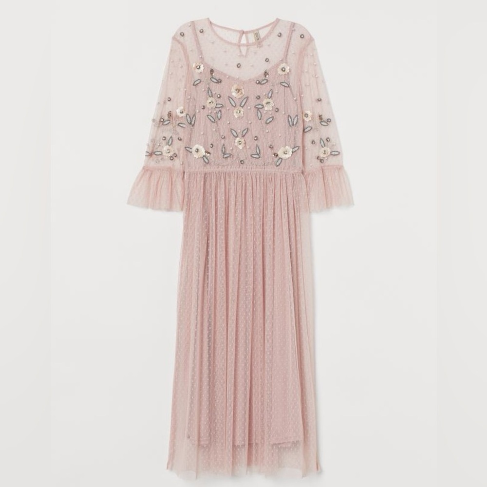 ♡ 𝖧&𝖬 ♡ 𝖯𝗈𝗐𝖽𝖾𝗋 𝖯𝗂𝗇𝗄 𝖡𝖾𝖺𝖽𝖾𝖽 𝖬𝖾𝗌𝗁 𝖬𝗂𝖽𝗂 𝖣𝗋𝖾𝗌𝗌